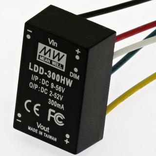 Dc/dc led driver s drátovými vývody  mean well ldd-300hw