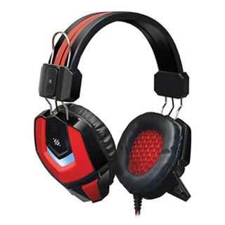 Defender Ridley, herní sluchátka s mikrofonem, ovládání hlasitosti, černo-červená, 2.0, 50 mm měniče typ 2x 3.5 mm jack + USB