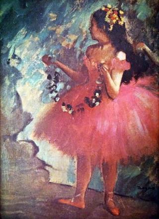 Degas, Edgar - Obrazová reprodukce Painting titled 'Dancer in a Rose Dress',