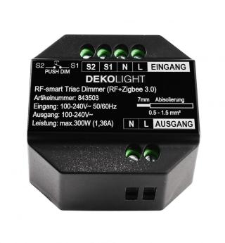 Deko-Light stmívač, RF-smart, 230V, 300W, IP20 RF / Zigbee 3.0 / Intelli-Push / triak - LIGHT IMPRESSIONS