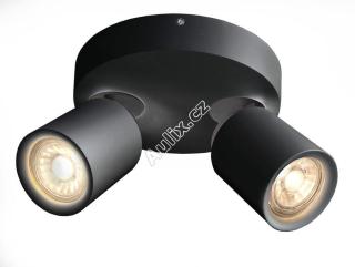 Deko-Light stropní přisazené svítidlo Librae Roa II 220-240V AC/50-60Hz GU10 2x max. 50,00 W tmavě černá RAL 9005 - LIGHT IMPRESSIONS