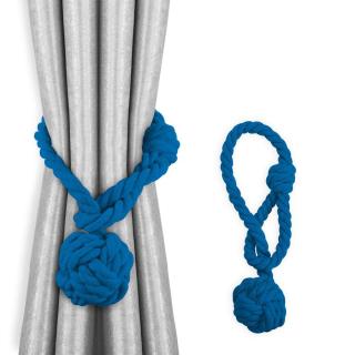 Dekorační ozdobná šňůra na závěsy DAFNE modrá Mybesthome Cena za 2 kusy v balení