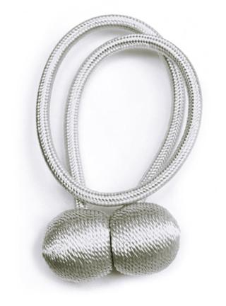 Dekorační ozdobná spona na závěsy s magnetem MATY, stříbrná, Ø 3 cm Mybesthome