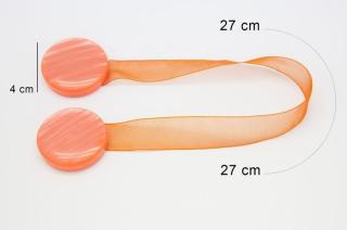 Dekorační ozdobná spona na závěsy s magnetem MUSA pomerančová, Ø 4 cm Mybesthome cena je za 2 kusy balení