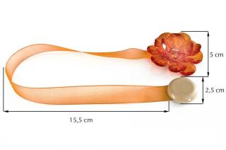 Dekorační ozdobná spona na závěsy s magnetem VALERIA 2, pomerančová, Ø 5 cm 2 kusy v balení Mybesthome