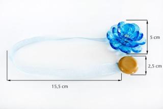 Dekorační ozdobná spona na závěsy s magnetem VALERIA 2, světle modrá, Ø 5 cm 2 kusy v balení Mybesthome Záznam byl v pořádku uložen.