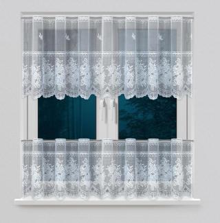 Dekorační vitrážová žakárová záclona RAMSES 50 bílá 300x50 cm  MyBestHome