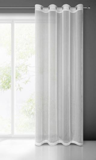 Dekorační záclona s leskem s kroužky SOLO bílá 140x250 cm  MyBestHome