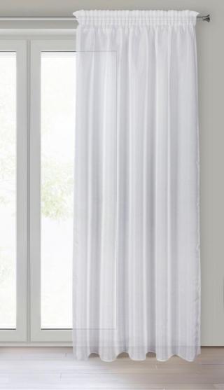 Dekorační záclona s leskem s řasící páskou ALLA bílá 140x270 cm  MyBestHome