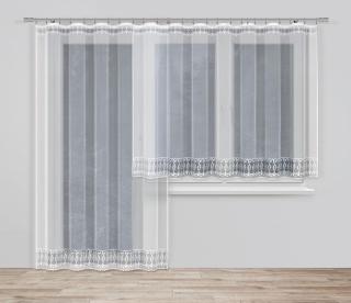 Dekorační žakárová záclona s řasící páskou ESSENCES 160 bílá 300x160 cm MyBestHome