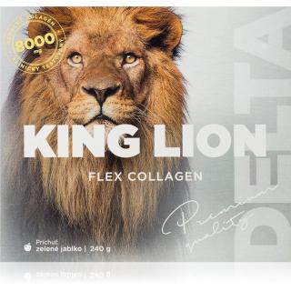 Delta Lion king flex collagen kolagen pro krásné vlasy, pleť a nehty zelené jablko 240 g