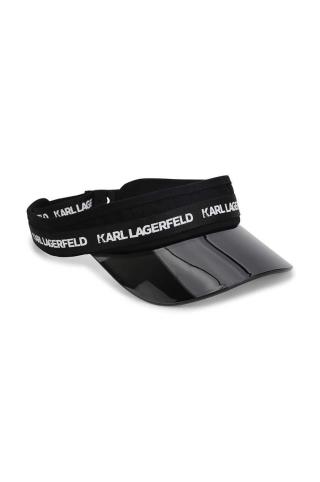 Dětská baseballová čepice Karl Lagerfeld černá barva, s aplikací