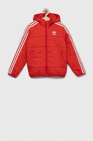 Dětská bunda adidas Originals červená barva