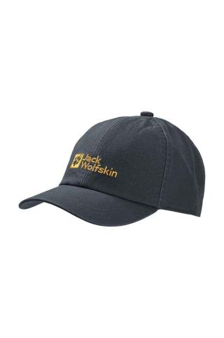 Dětska čepice Jack Wolfskin BASEBALL CAP K černá barva, s potiskem