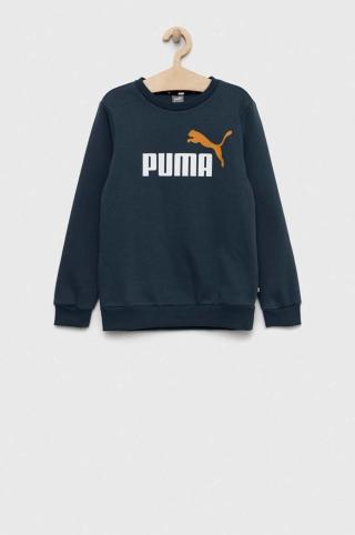 Dětská mikina Puma ESS+ 2 Col Big Logo Crew FL B vzorovaná