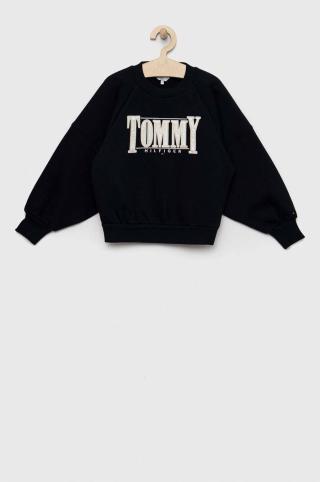 Dětská mikina Tommy Hilfiger tmavomodrá barva, s aplikací