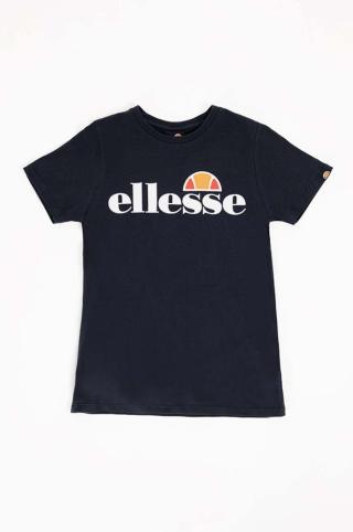 Dětské bavlněné tričko Ellesse černá barva, s potiskem