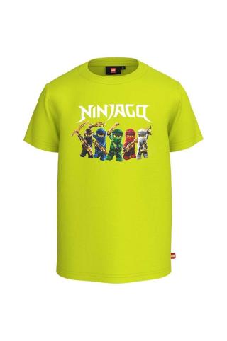 Dětské bavlněné tričko Lego x Ninjago zelená barva
