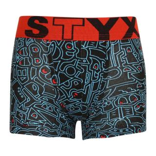 Dětské boxerky Styx art sportovní guma doodle  6-8 let