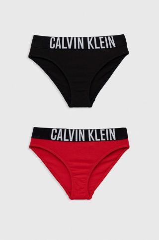 Dětské kalhotky Calvin Klein Underwear 2-pack vínová barva