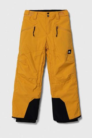 Dětské kalhoty Quiksilver žlutá barva