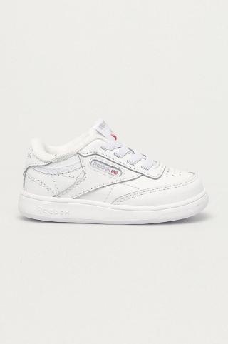 Dětské kožené boty Reebok Classic FZ2095 bílá barva