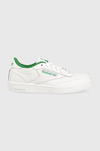 Dětské kožené sneakers boty Reebok Classic CLUB C bílá barva