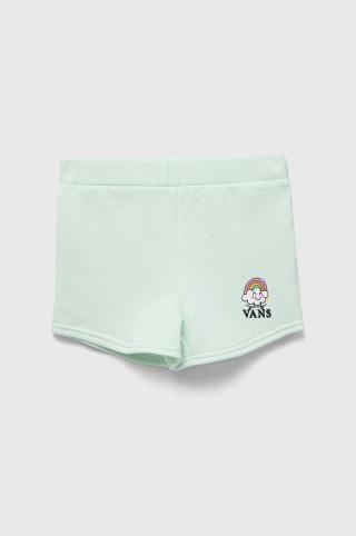 Dětské kraťasy Vans RAINBOW RIDER SHORT CLEARLY AQUA zelená barva, s potiskem