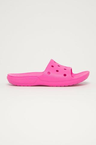 Dětské pantofle Crocs růžová barva