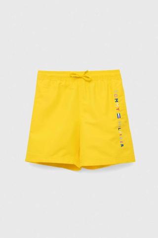 Dětské plavkové šortky Tommy Hilfiger žlutá barva