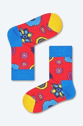 Dětské ponožky Happy Socks x The Beatles 50th Anniversary červená barva, Skarpetki Happy Socks x The Beatles 50th Anniversary KBEA01-4000