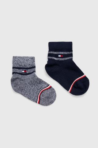 Dětské ponožky Tommy Hilfiger 2-pack tmavomodrá barva