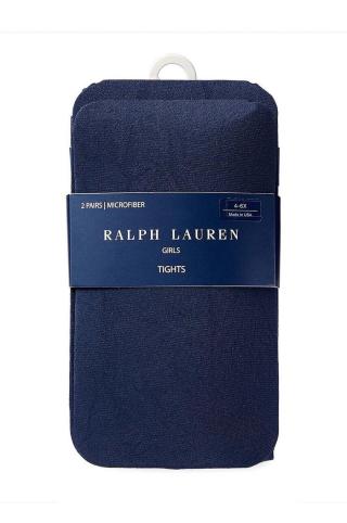 Dětské punčocháče Polo Ralph Lauren 2-pack tmavomodrá barva