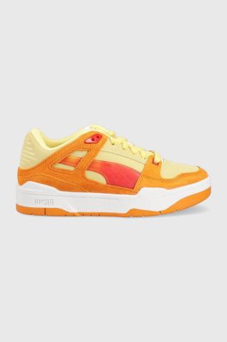 Dětské semišové sneakers boty Puma Slipstream x Pokemon oranžová barva