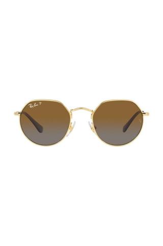 Dětské sluneční brýle Ray-Ban Junior Jack hnědá barva, 0RJ9565S-Polarized