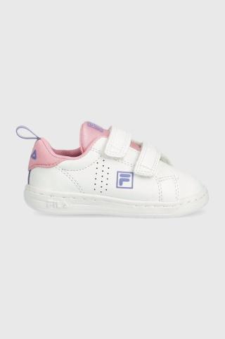 Dětské sneakers boty Fila FFK0113 CROSSCOURT 2 NT velcro bílá barva