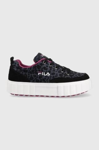 Dětské sneakers boty Fila Sandblast tmavomodrá barva