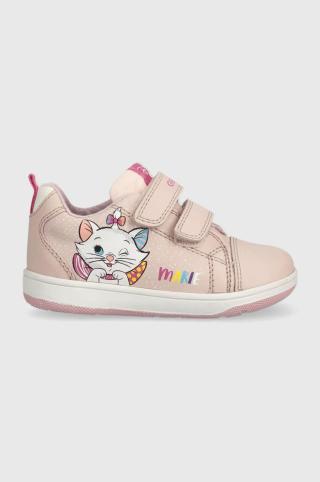 Dětské sneakers boty Geox růžová barva