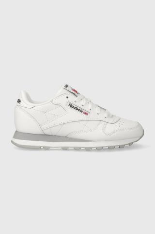 Dětské sneakers boty Reebok Classic CL LTHR bílá barva