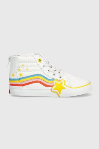 Dětské tenisky Vans SK8-Hi Zip Rainbow Star bílá barva