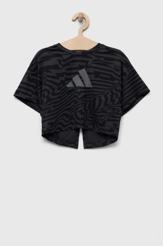Dětské tričko adidas černá barva
