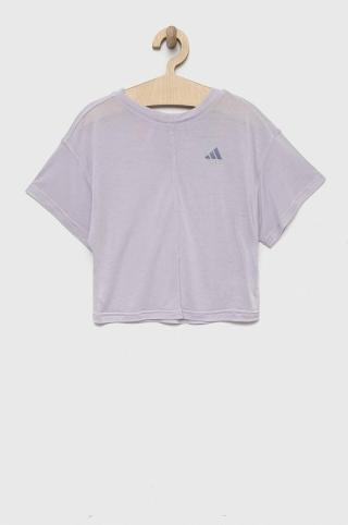 Dětské tričko adidas fialová barva