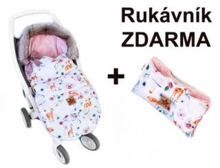 Dětský fusak maxi + rukávník Zdarma, PREMIUM Srnka 110x50cm, Baby Nellys