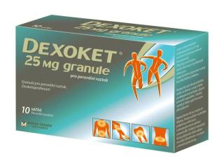 Dexoket 25 mg granule - zrněný prášek pro přípravu nápoje 10 ks