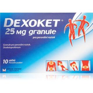 Dexoket Dexoket 10 sáčků x 25mg pro přípravu perorálního roztoku 10 ks