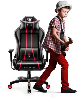 Diablo Chairs - Dětské křeslo Diablo Kids X-One 2.0: černo-červené