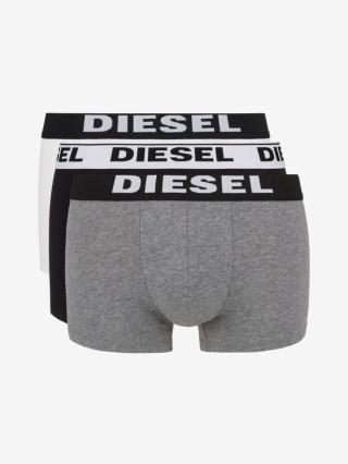 Diesel Boxerky 3 ks Černá Bílá Šedá