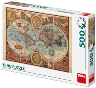 Dino Mapa světa z r.1626 puzzle 500 dílků