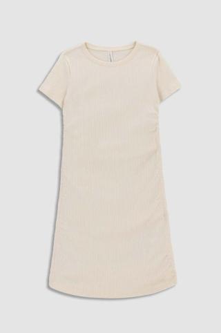 Dívčí šaty Coccodrillo béžová barva, mini
