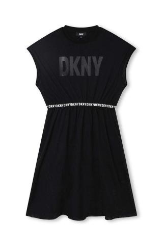 Dívčí šaty Dkny černá barva, mini